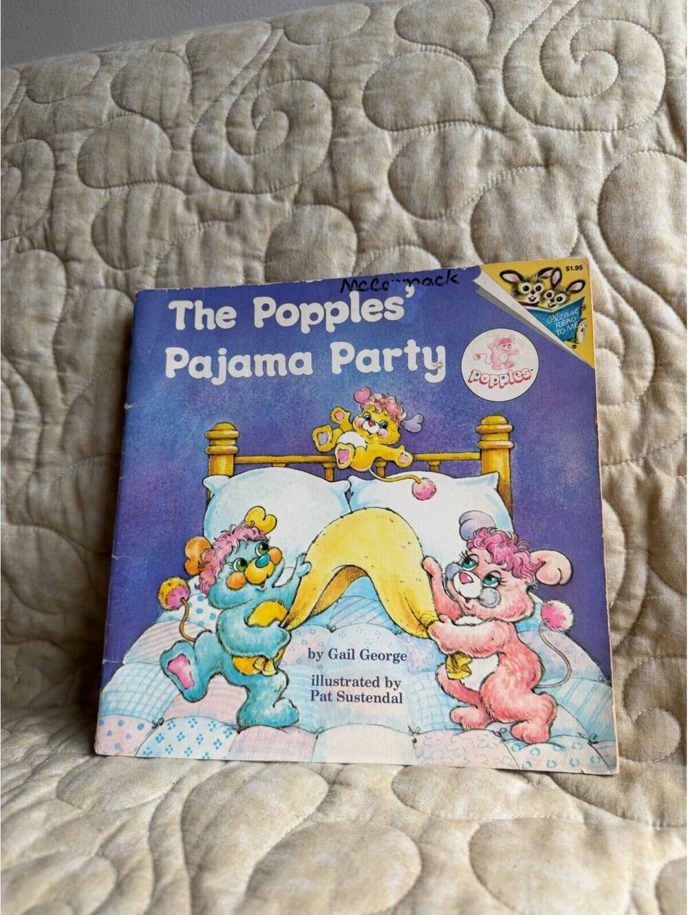 Vintage The Popples Pajama Party Book Mattel 1986 Popple Random House No Writing